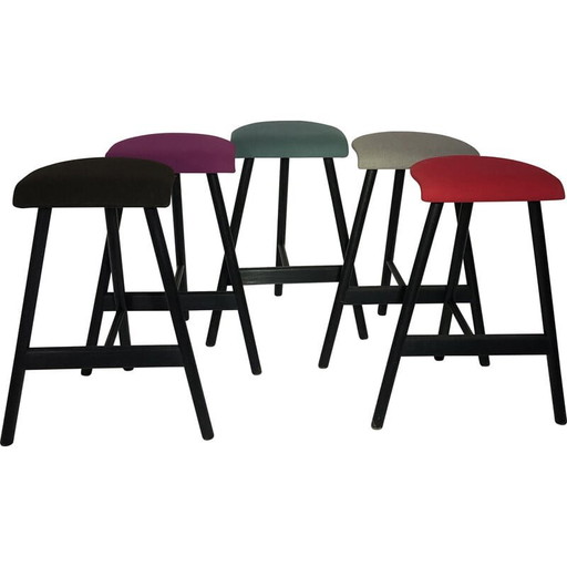 Ensemble de 5 tabourets vintage par Wilkhan