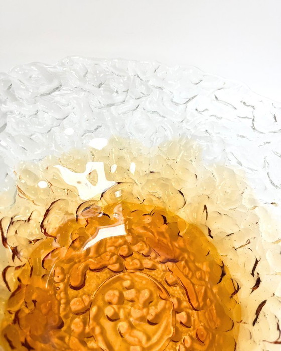 Image 1 of Set of 2 vintage textured glass bowls