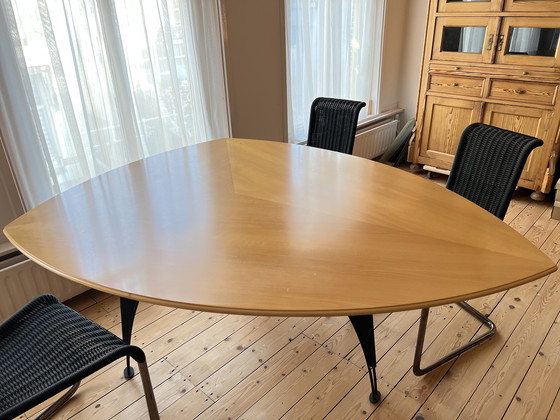 Image 1 of Design organic table + 4 design chairs (Gispen style)