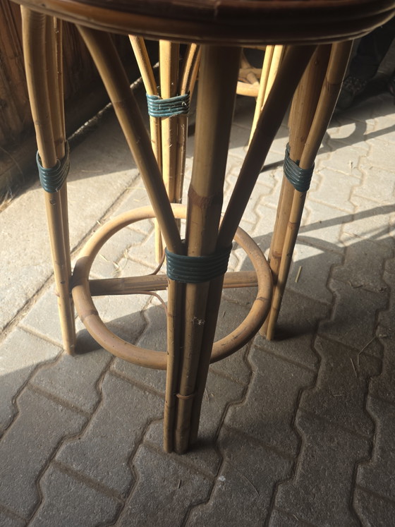 Tabouret de bar vintage en bambou – Tabourets de bar, Bamboo, Rattan (photo 4 of 5)