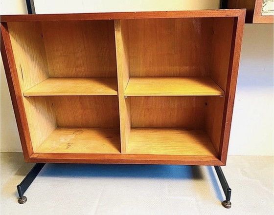 Image 1 of Sistema de estanterías y armarios con dibujo, Italia 1950,s