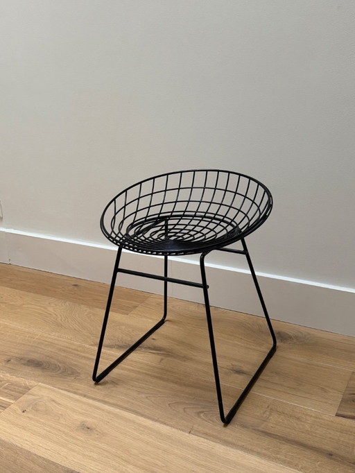 Pastoe wire kruk chair zwart black