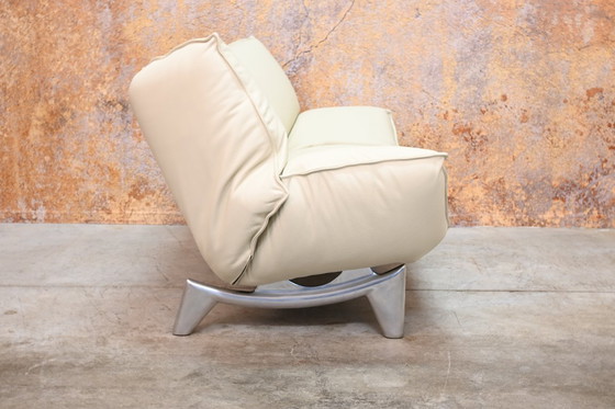 Image 1 of Nouveau canapé Leolux Tango en cuir beige capitonné