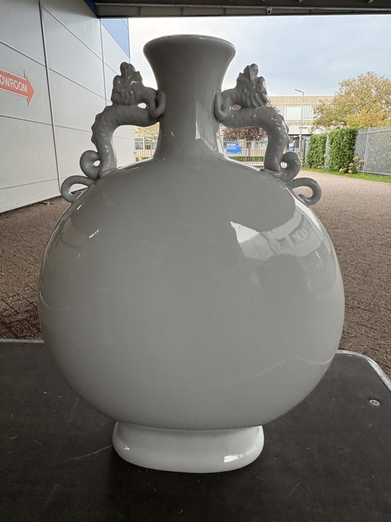 Very large Chinese white moon vase over 60cm – Eichholtz, Porcelain (photo 3 of 9)