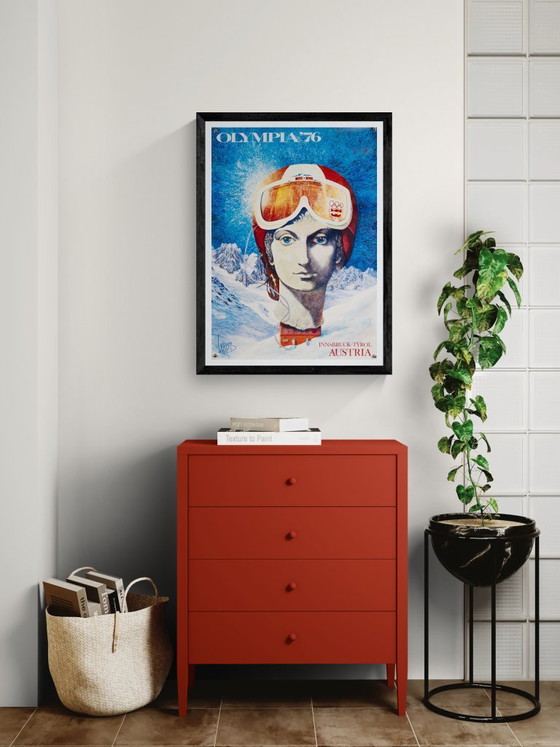 Olympia '76 Innsbruck – Original Vintage Olympic Poster by Helmut Leherb – Vintage – 74x52.5 cm – Paper (photo 2 of 8)