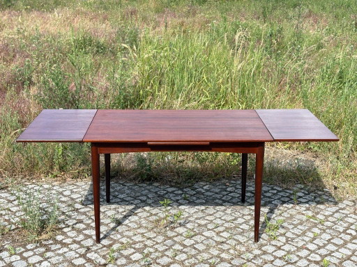 Eettafel van palissanderhout / Uitschuifbare tafel in mid-century stijl – jaren 60