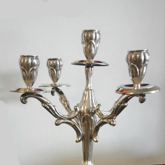 Image 1 of CANDELABROS DE ALPACA CON CONTRASTE