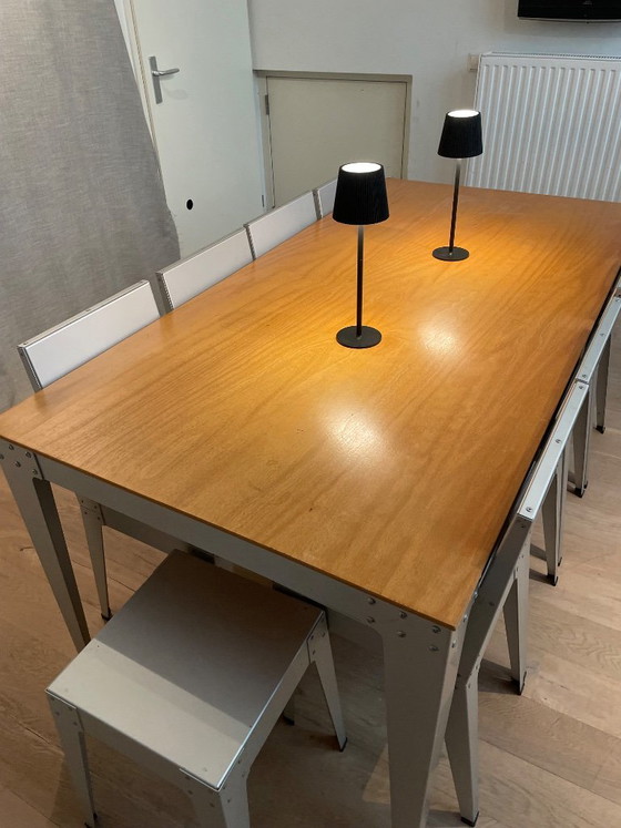 Piet Hein Eek Tafel + 8 Stoelen!! – Eetkamerset, Aluminium (photo 4 of 9)