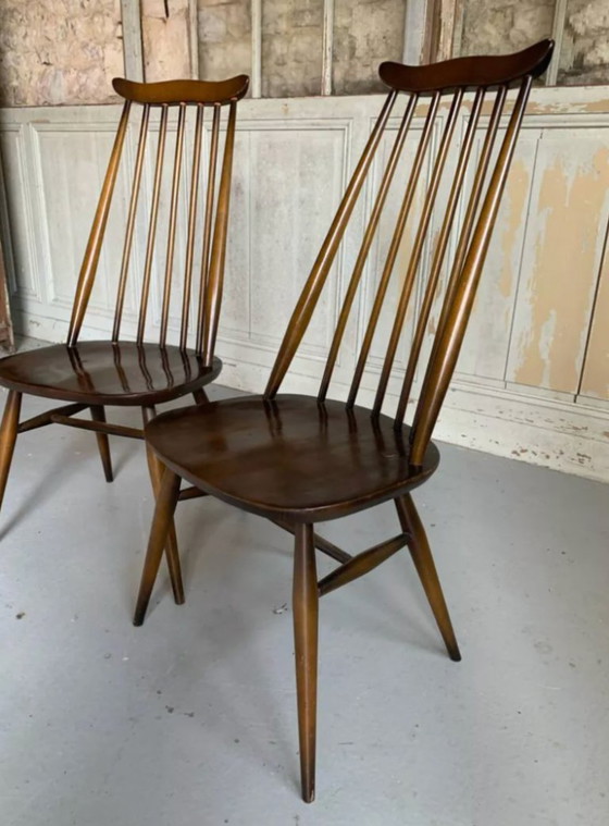Chaises Goldsmith par Lucian Ercolani pour Ercol, 1960s, Set de 2 – Chaises de salle à manger, Wood (photo 3 of 5)