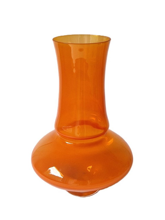 Åseda Glasbruk Sweden - Grande vaso arancione di Bo Borgström - Anni '70 – Åseda Glasbruk Zweden, Vasi (photo 5 of 7)