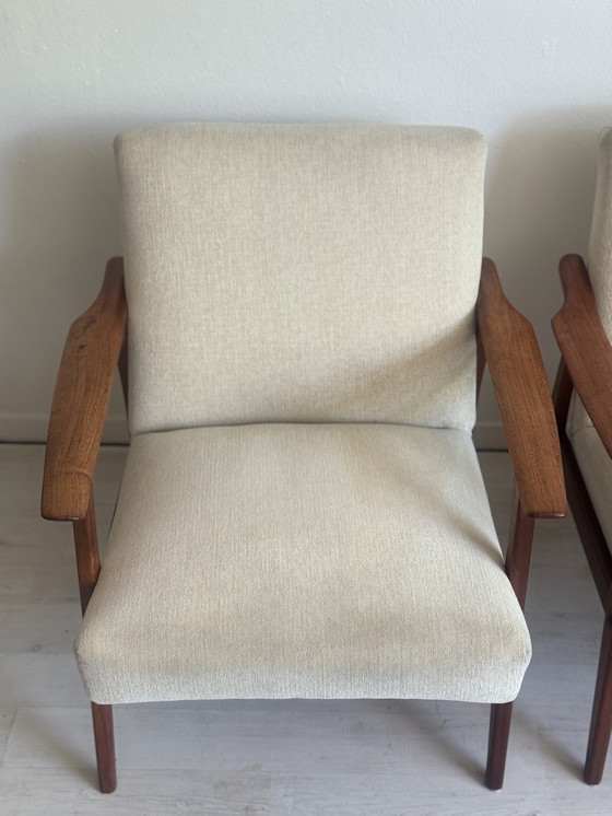 Image 1 of Vintage Danish Easy Chairs Armchairs 1960s