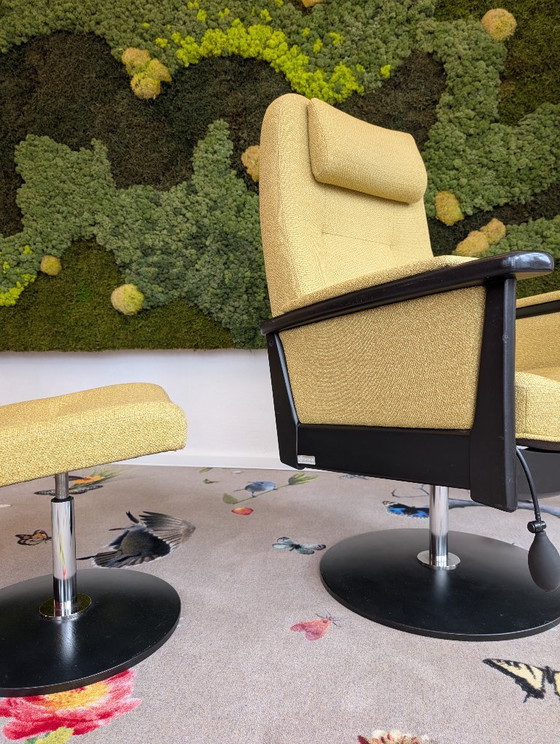 Plus 5980 Adjustable recliner chair + Footstool | Farstrup, Wool, Black (photo 6 of 11)