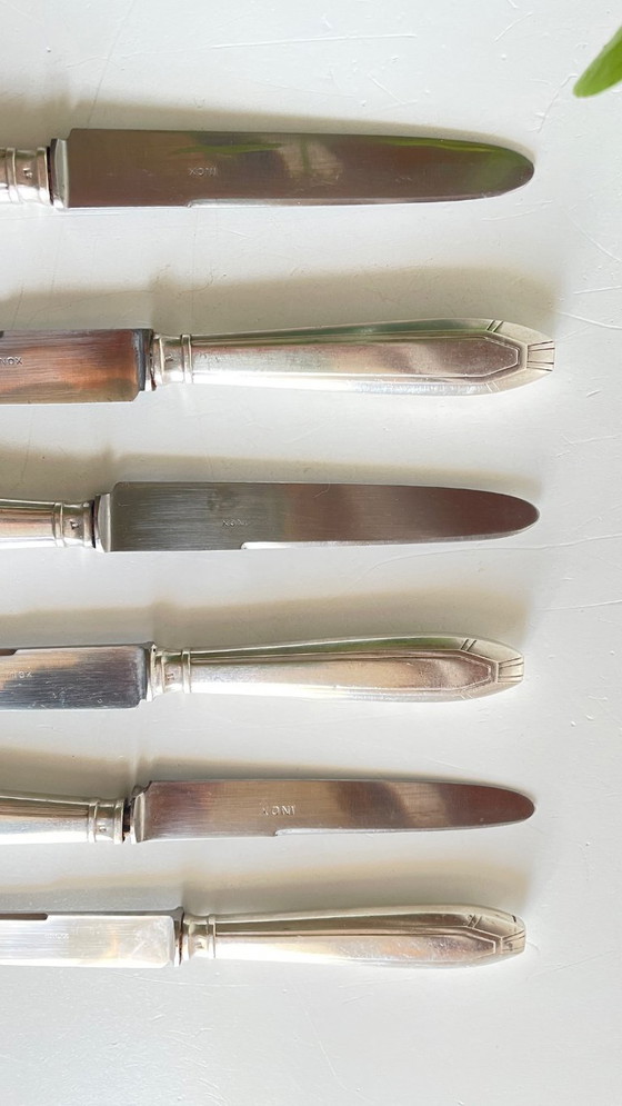 Image 1 of 6 Art Deco Dessert Knives