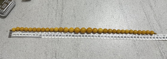 Image 1 of Egg Yolk Bakelite Necklace 55 grams