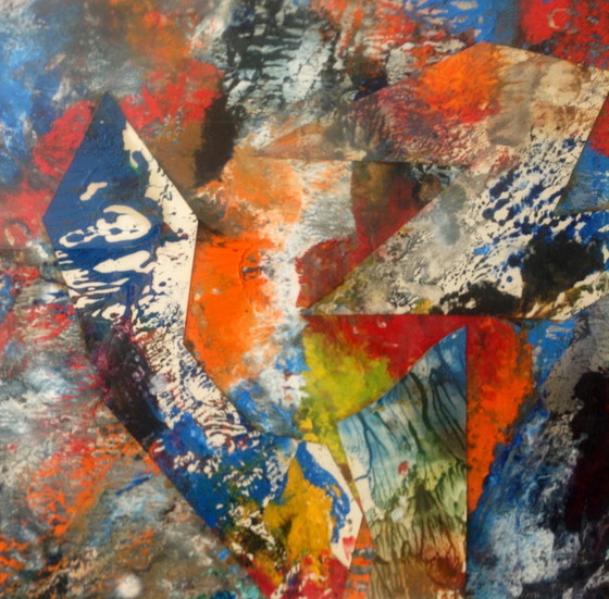 Image 1 of Henk van Gemert “Paysage” little gem. Technique, collage.