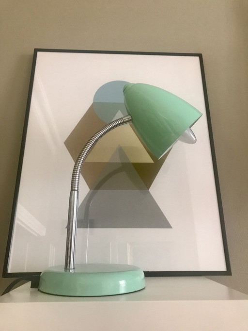Turquoise blue flexible table lamp