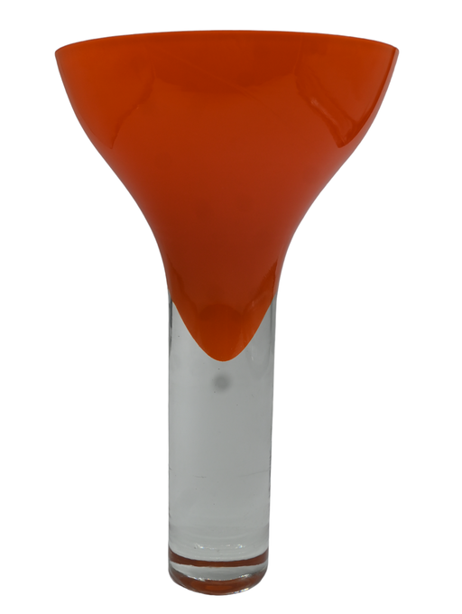 Seguso Vetri d'Arte Murano Flavio Poli Sommerso Ciotola/vaso della metà del secolo in vetro artistico italiano