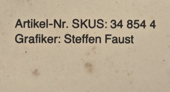 Image 1 of Affiche scolaire vintage RDA, maison squelette, poulet