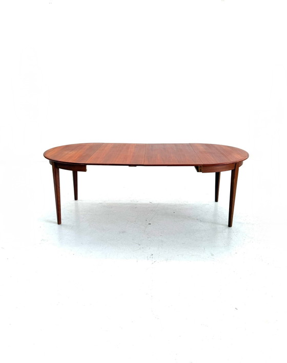 Vintage verlengbare Deense teakhouten eettafel ‘60 (photo 13 of 14)
