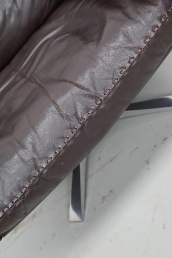 Image 1 of Vintage De Sede DS-31 Swivel Armchair in Brown Leather