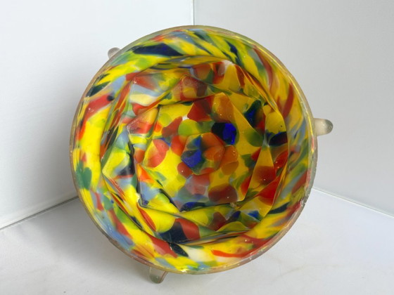 Bonbonnière en verre 'Spatter Glass' Art Déco - Env. 1930 – Suspensions (photo 4 of 11)