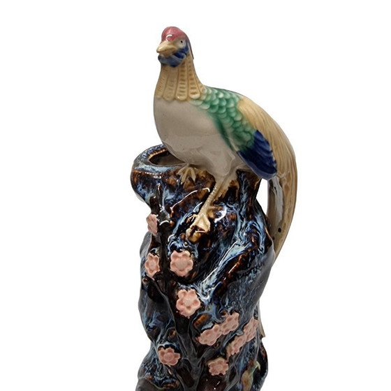 Image 1 of Vintage Shiwan vase with pheasant