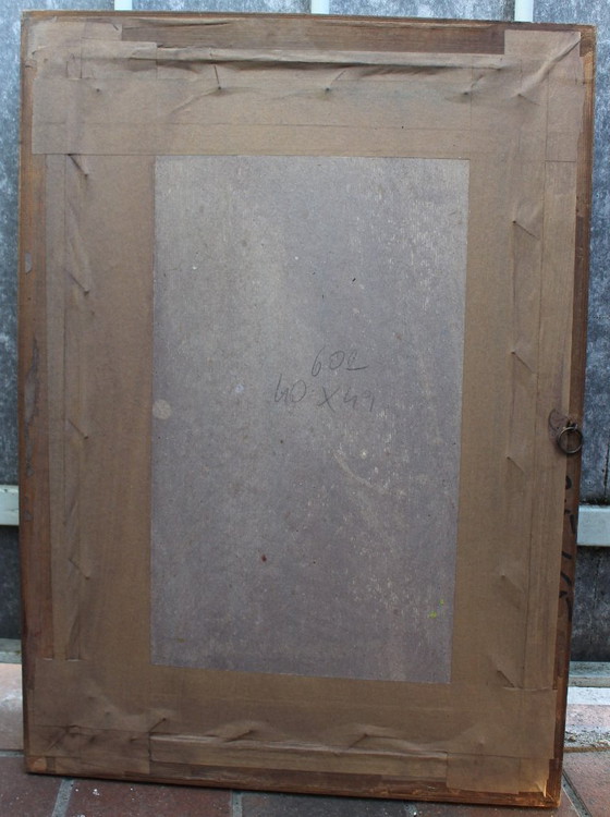Image 1 of 1960s Nude Portrait Oil Painting