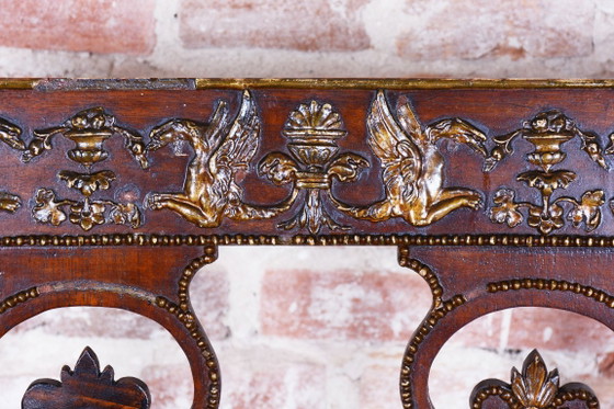 Restored Empire Sofa, Walnut, Spruce, Revived Polish, Austria, 1810s – Textile, Wood (photo 5 of 18)
