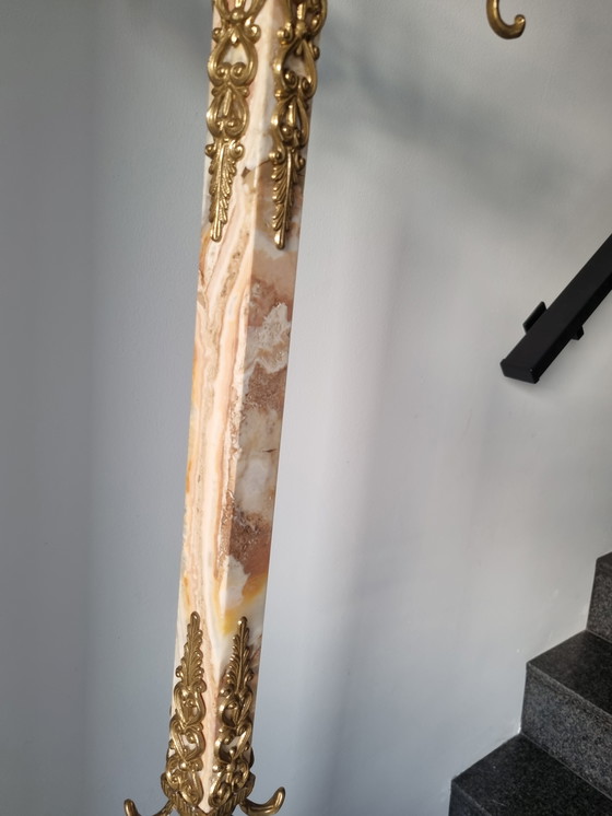 Image 1 of Hollywood Regency marble coat rack