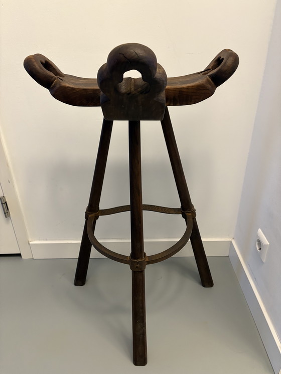 Image 1 of Vintage Spaanse Brutalist ‘Marbella’ kruk