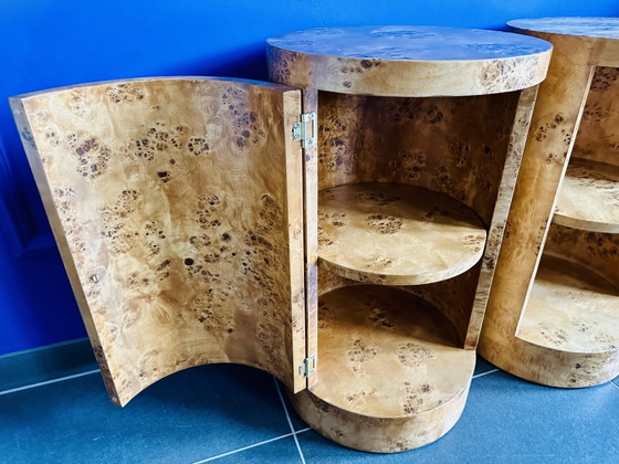 Zeldzame Lemon Furniture Nachtkastjes Constant Van Burl By Yaniv Chen – Brass, Wood (photo 10 of 15)