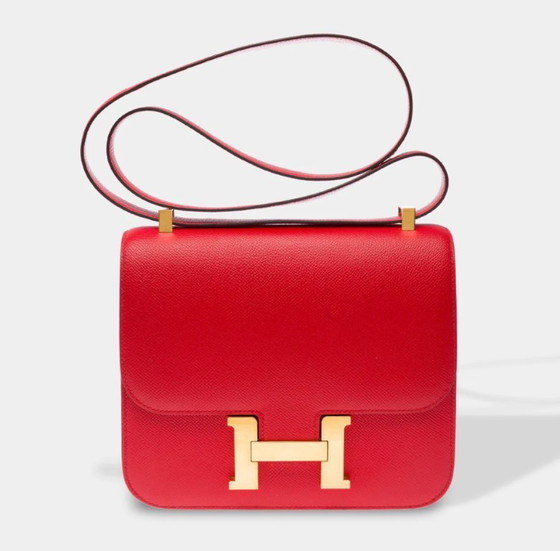 Image 1 of Bolso HERMES Constance en Cuir Rouge - 103476