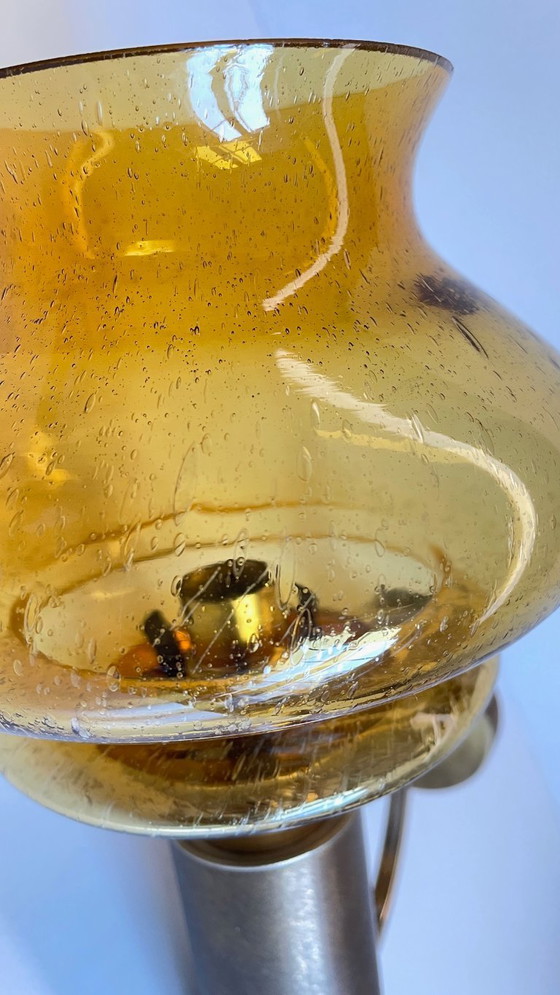 Image 1 of APPLIQUE LAITON Verre Bullé VINTAGE