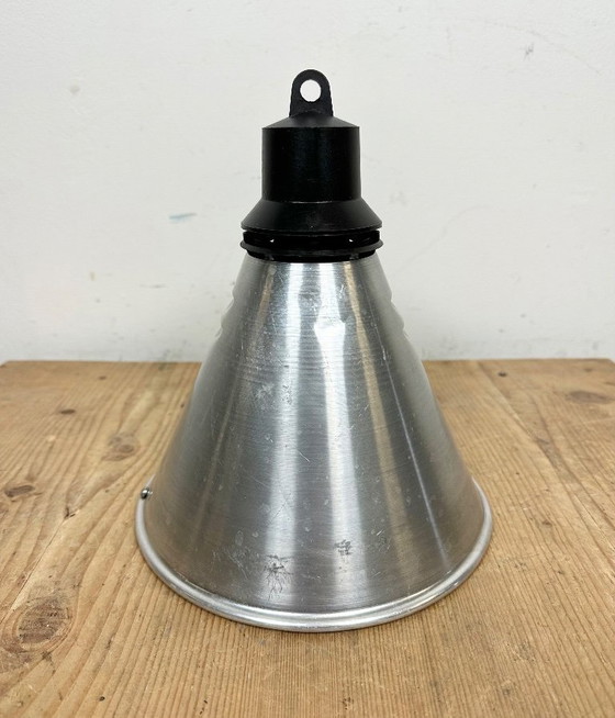 Image 1 of Small Industrial French Aluminium Pendant Lamp, 1960s