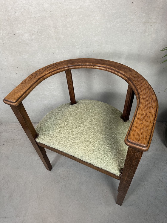 Image 1 of Originele art deco stoel - eik 