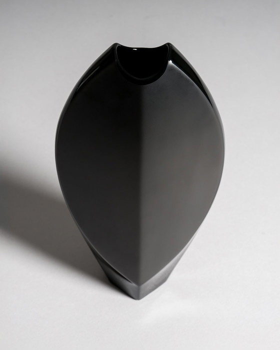 Image 1 of Porcelaine Noire Matt & Glänzend Rosenthal Designer Vase Trio Minimalistischer Chic
