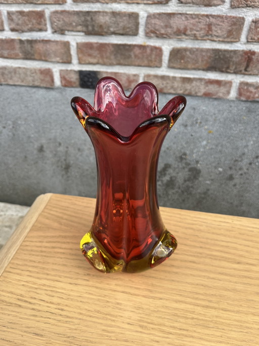 Vintage Organically Shaped Murano Vase – vazen, Glass (photo 2 of 9)