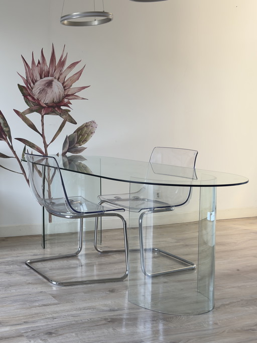 Table de salle à manger en verre - Dreieck Design