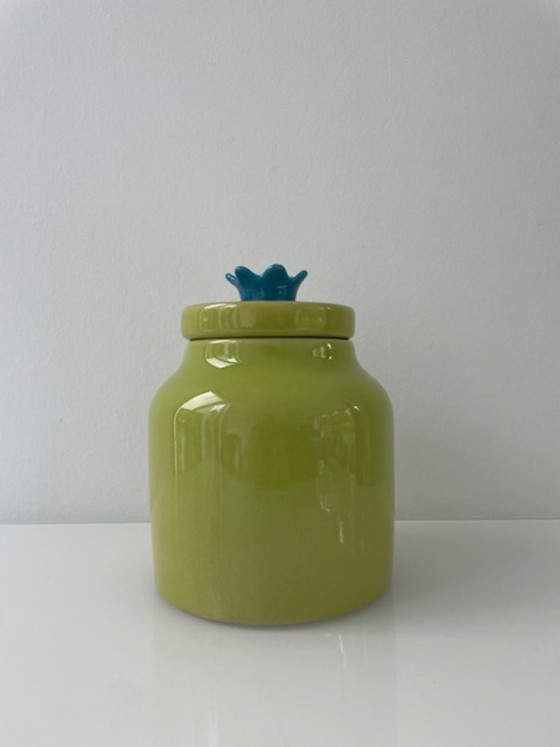 Image 1 of Vintage IKEA design classic voorraadpot in fris limegroen
