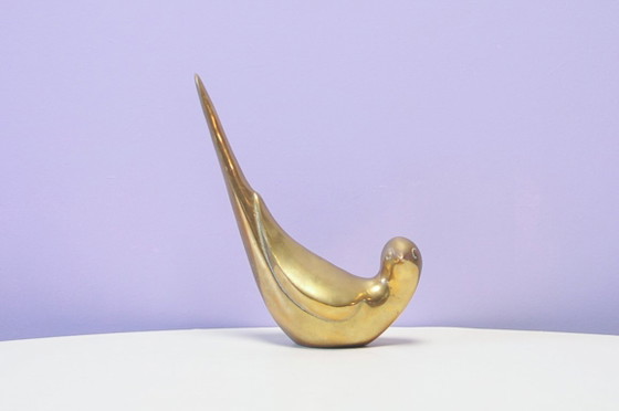 Vogel Bildhauerei, Gold, Metall, Messing, Modern (Foto 2 von 5)