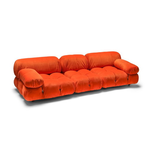 Vintage sectional sofa Camaleonda in bright orange  1970s