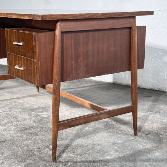 Mid-Century Hungarian Freestanding Writing Desk, 1960s – Dining tables, Chrome (photo 7 of 10)