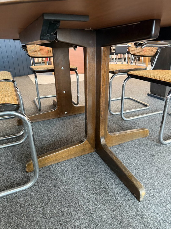 Image 1 of Vintage Thonet Extendable Round Dining Table - Danish Design - Solid Wood