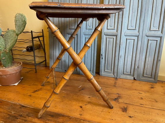Image 1 of Mesa plegable Mesa auxiliar Antigua francesa