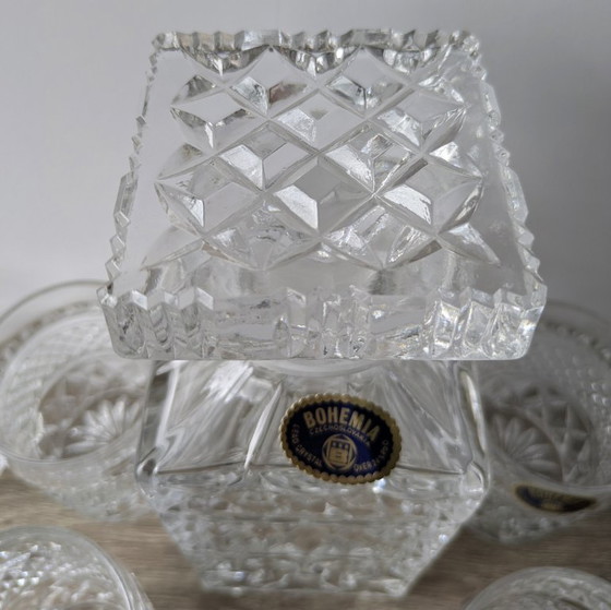 Image 1 of Set da whisky in cristallo, decanter Bohemia (cristallo al piombo 24%)