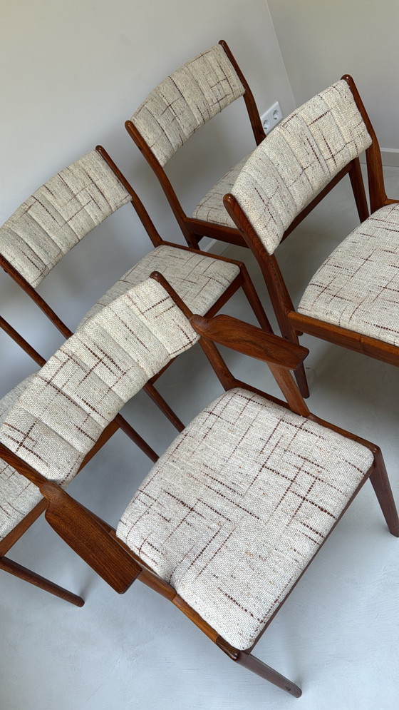 Image 1 of Vintage deense eetkamerset tafel en stoelen
