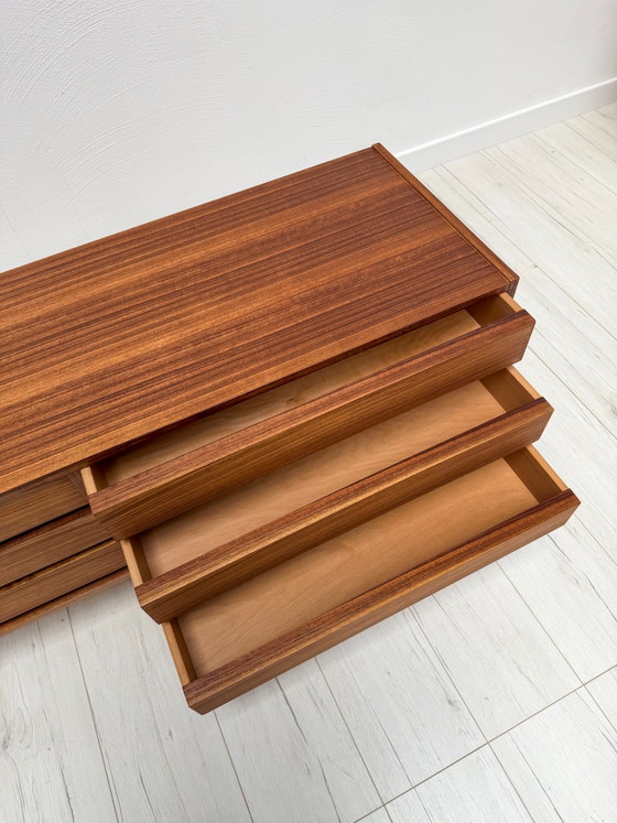 Image 1 of 1960s Vintage Mid-Century Walnut Low Sideboard / Credenza