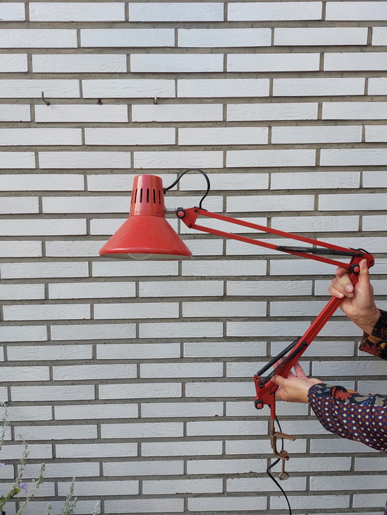 Image 1 of Lampada da architetto rossa vintage