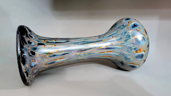 Vaso in vetro Eisch – vetro artistico – firmato – circa 1,16 kg, 25 cm – Arte in vetro, Glass (photo 6 of 10)