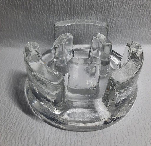 Scaldacandele vintage Georgshütte – Vetro dal design brutalista proveniente dalla Germania Ovest (anni '70)